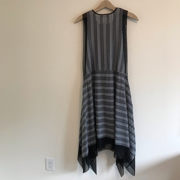 BCBG MaxAzria | Asymmetrical Striped A-Line Dress - Picture 6 of 7